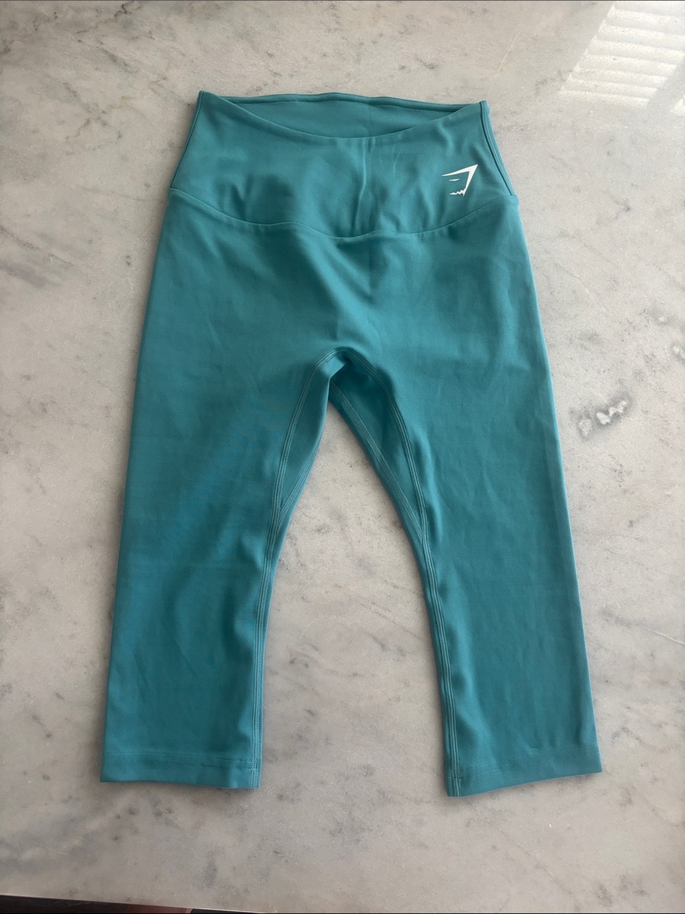 Gymshark Teal Cropped High-Waist Leggings